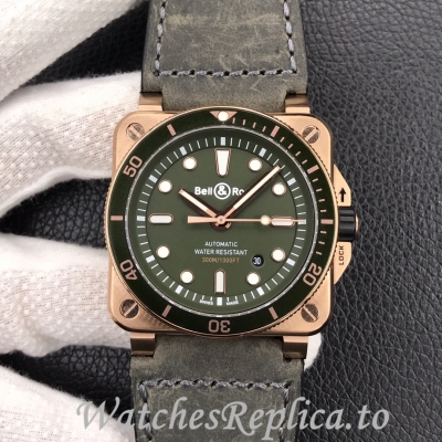 Bell Ross Replica BR 03 BR0392-CAMO-CE/SRB Leather strap 42MM