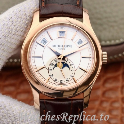 Patek Philippe Replica Complications 5205G Leather strap 40MM