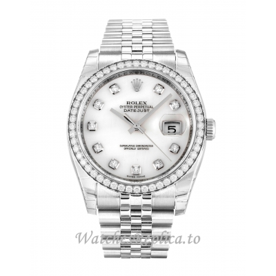 Rolex Datejust Mother of Pearl - White Diamond Dial 116244-36 MM