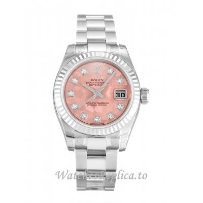 Rolex Datejust Lady Gold Dust   Pink Dial 179174 26MM
