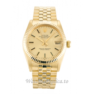Rolex Mid-Size Datejust Champagne Dial 6827-30 MM