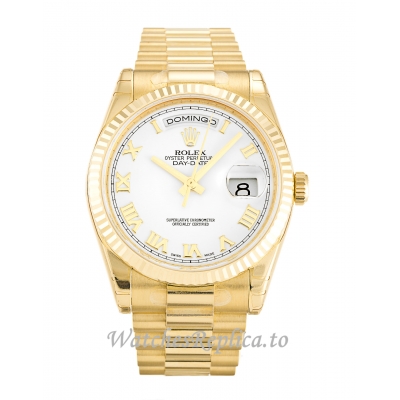 Rolex Day-Date White Dial 118238-36 MM