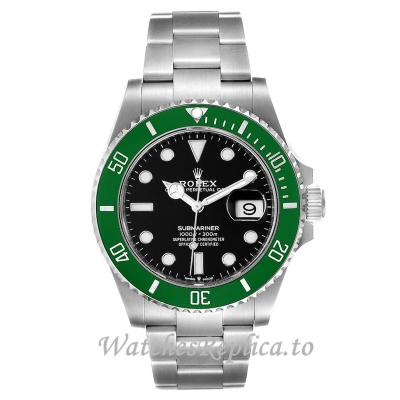 Replica Rolex Submariner Watch Black Dial 126610lv 41MM