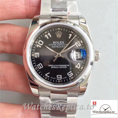 Swiss Rolex Datejust Replica 116234 016 Roman Numbers Markers Dial 36MM