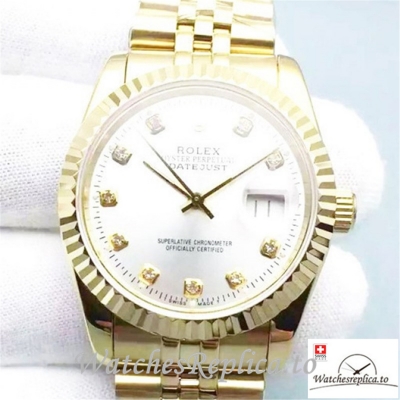 Swiss Rolex Datejust Replica 116238-0079 Yellow Gold Bezel 36MM