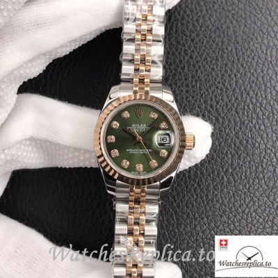 Swiss Rolex Datejust Replica 279174 Stainless steel strap 28MM Green Dial 