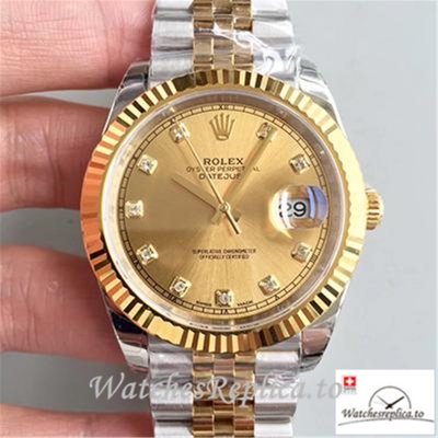 Swiss Rolex Datejust Replica 116333 001 Yellow Gold Dial 41MM