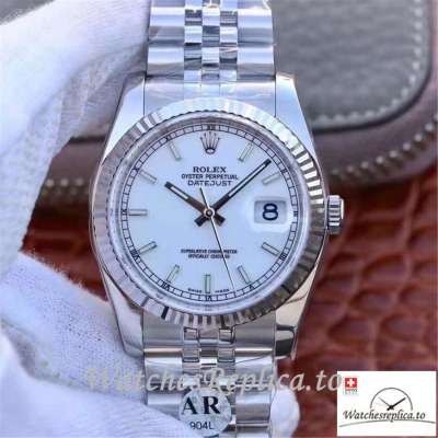 Swiss Rolex Datejust Replica 116234-009 White Dial 36MM