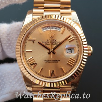Swiss Rolex Day Date Replica 228239 Yellow Gold strap 40MM