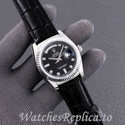 Swiss Rolex Day Date Replica 118139 Leather strap 36MM
