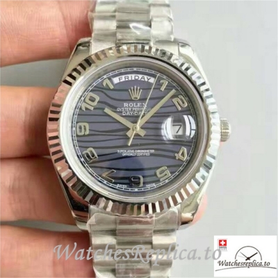 Swiss Rolex Day Date Replica 218239 Stainless Steel Strap 41MM