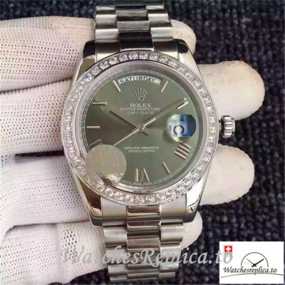 Swiss Rolex Day Date Replica 228239 006 Diamond Bezel 40MM