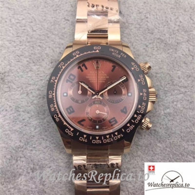 Swiss Rolex Daytona Replica 116505LN Rose Gold strap 40MM