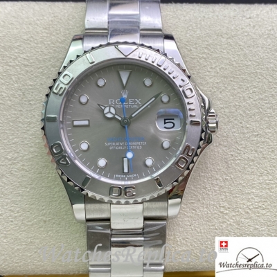 Swiss Rolex Yacht Master Replica Stainless steel strap 34MM Ladies Grey Dial